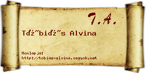 Tóbiás Alvina névjegykártya